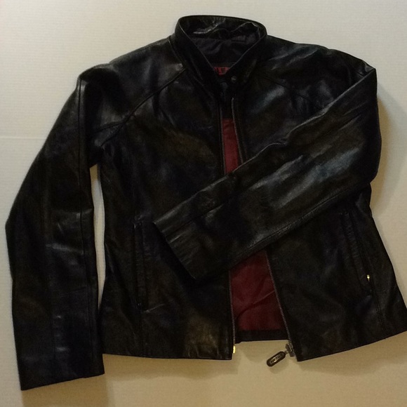 Nicole Miller Jackets & Blazers - Nicole Miller Leather jacket, brown, size small.